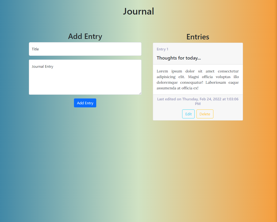 journal app project